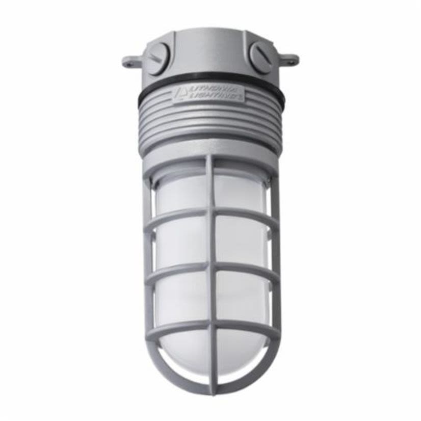Lithonia Lighting OLVTCM M6 OLVTCM Vaportight Surface Area Light, 120 to 277 V AC, Gray/Gloss Housing